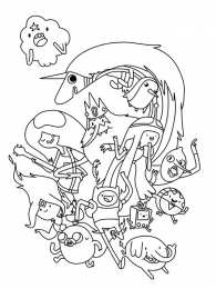 Время приключений Раскраски из мультипликационного сериала время приключений
