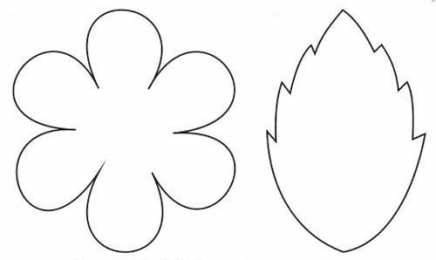 цветок контуры цветов для поделок на летнюю и весеннюю тему