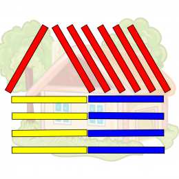 Счетные палочки Фигуры из цветных счетных палочек