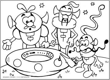 Инопланетяне Раскраски инопланетян и монстров для девочек и мальчиков