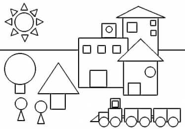 Изучаем геометрические фигуры Распечатать раскраски с геометрическими фигурами для детей 