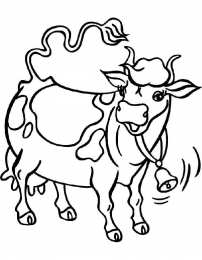 Корова Раскраски с домашними животными. Корова буренка для мальчиков и девочек