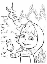 Маша и медведь Маша и медведь. раскраски из мультфильма