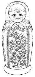 Матрешки Русское народное творчество в раскрасках. Матрешки