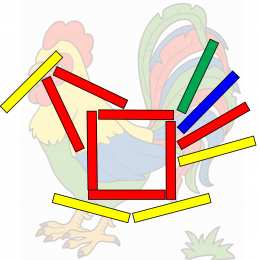 Счетные палочки Фигуры из цветных счетных палочек