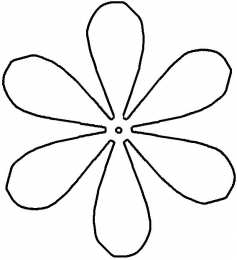 цветок контуры цветов для поделок на летнюю и весеннюю тему