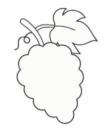 Объемные аппликации Аппликация из полосок цветной бумаги. Гроздь винограда