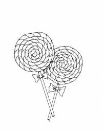 Леденец Раскраска леденец, конфета или чупа чупс