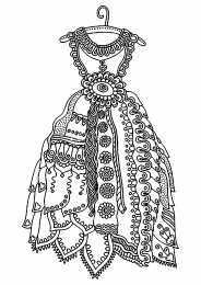 Платья Раскраски платьев для раскрашивания и вырезания скачать бесплатно.