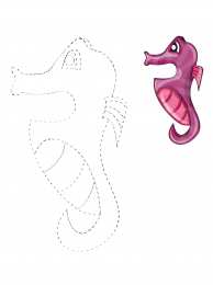 Соедини по точкам Морской конек