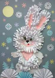 Объемные аппликации Объемная аппликация из цветной бумаги 