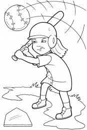 Бейсбол Раскраски про бейсбол скачать и распечатать бесплатно