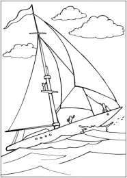 Корабли Яхта в шторме