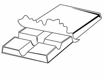 Шоколад Шоколадки. Раскраски с плитками шоколада и шоколадными конфетами