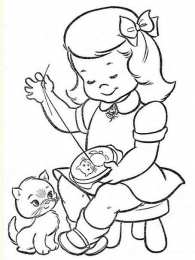 Для девочек Раскраски для девочек с куклой Шерри и животными