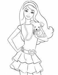 Для девочек Раскраски с куклами Барби