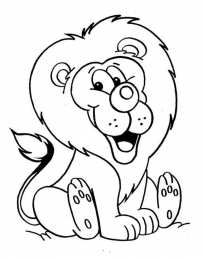 Лев Раскраски для мальчиков. Африканские животные. Лев король зверей