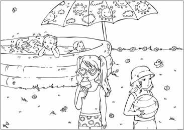 Лето Раскраски про лето