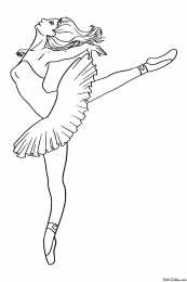 Балерины Раскраски для девочек балерина