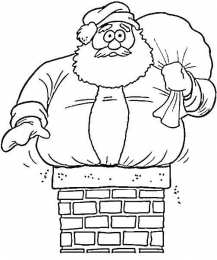 Новый год Дед мороз лезет в дом через трубу с подарками