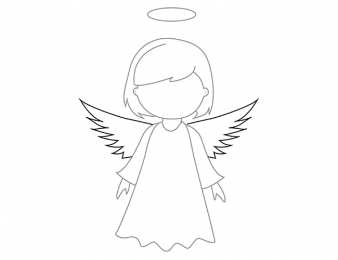 Контуры ангела Контуры ангела для поделок и вырезания