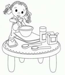 Для девочек Раскраски на которых изображен процесс приготовления еды