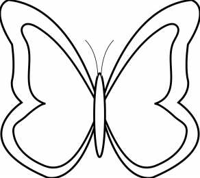 Контуры бабочки Контуры, трафареты, шаблоны бабочек для вырезания аппликаций  и поделок