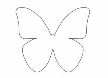 Контуры бабочки Контуры, трафареты, шаблоны бабочек для вырезания аппликаций  и поделок