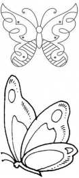 Контуры бабочки Контуры, трафареты, шаблоны бабочек для вырезания аппликаций  и поделок