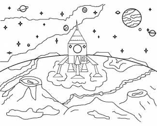 Космос Ракета села на планету