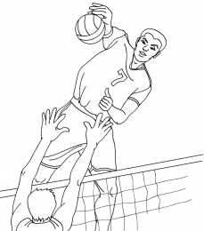 Волейбол Раскраски с игрой волейбол