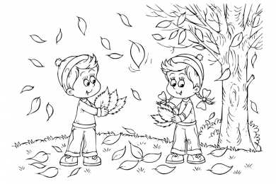 Осень Осенние раскраски. Времена года