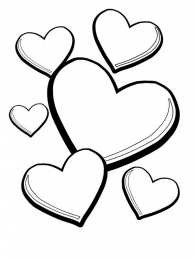 сердечки контуры сердечек для поделок на летнюю и весеннюю тему