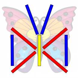 Счетные палочки Фигуры из цветных счетных палочек