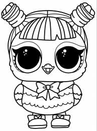 Куклы LOL pets 2 серия Раскраски лол конфетти поп wizard of owl, кукла лол совушка.