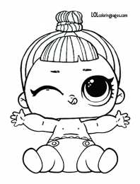 Куклы LOL 3 серия Качественные раскраски с куклой лол Lil Sleepy Bones, раскраски лол