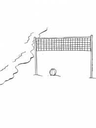 Волейбол Раскраски с игрой волейбол
