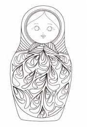 Матрешки Русское народное творчество в раскрасках. Матрешки