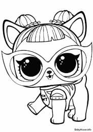 Куклы LOL pets 1 серия Раскраски куклы лол серия животных, кукла  B.B Pup, раскраска лол