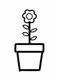Цветы в горшке Цветы в горшке для раскрашивания