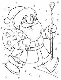 Новый год Раскраски с дедом морозом