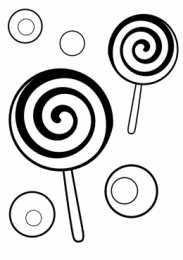 Конфеты Раскраски с конфетами и чупа чупсами