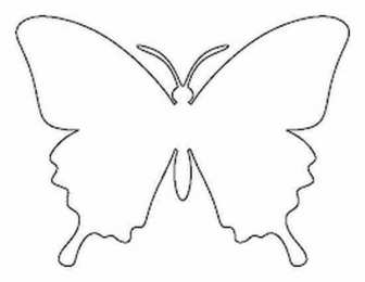Контуры бабочки Контуры, трафареты, шаблоны бабочек для вырезания аппликаций  и поделок