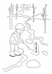 Весна Обведи по точкам