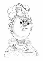 Для девочек Раскраски с изображениями посуды для девочек