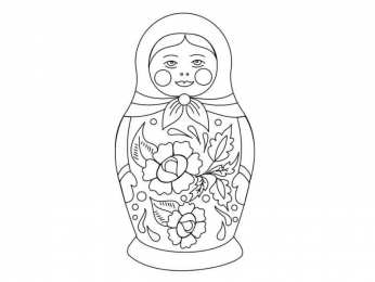 Матрешки Русское народное творчество в раскрасках. Матрешки