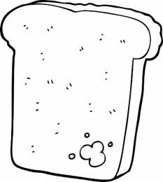 Хлеб хлеб в раскрасках и ломтики хлеба. Батон