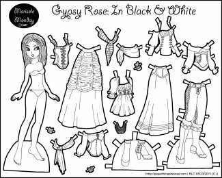 Куклы для вырезания Куклы и их бумажные платья. Вырежи платье и одень куклу