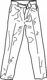 Брюки Брюки штаны и джинсы. Раскраски одежда