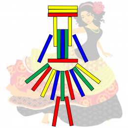 Счетные палочки Фигуры из цветных счетных палочек